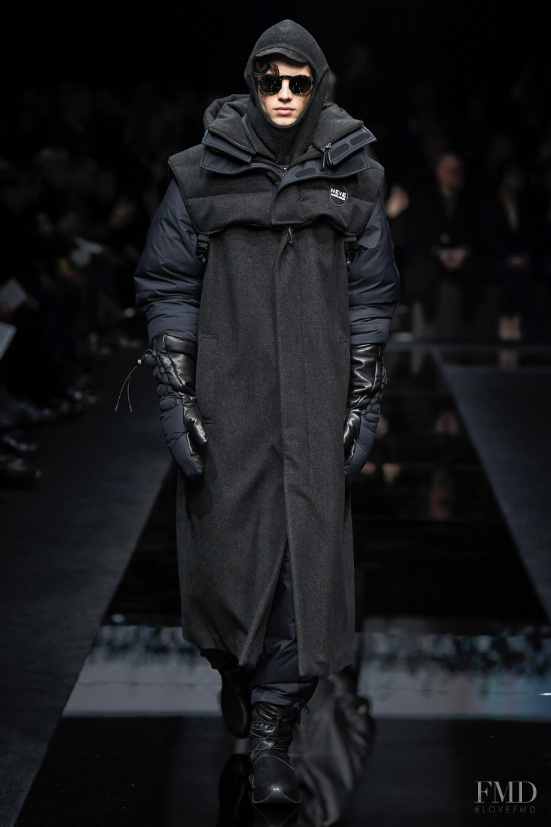 Lucas Prada featured in  the Giorgio Armani fashion show for Autumn/Winter 2020