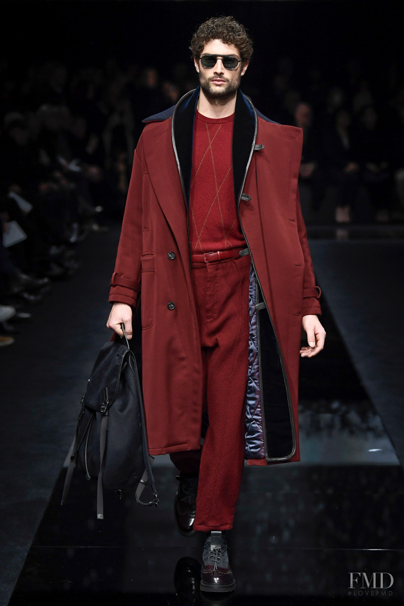 Isaac Churchill featured in  the Giorgio Armani fashion show for Autumn/Winter 2020