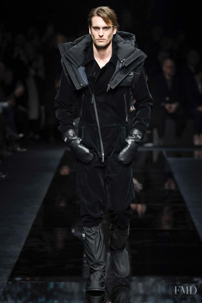 Maxime Daunay featured in  the Giorgio Armani fashion show for Autumn/Winter 2020