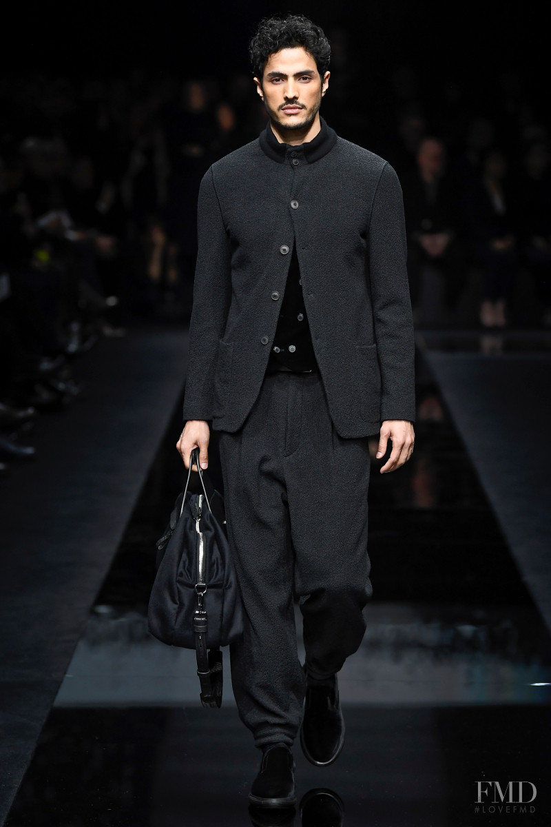 Ravi Goswami featured in  the Giorgio Armani fashion show for Autumn/Winter 2020