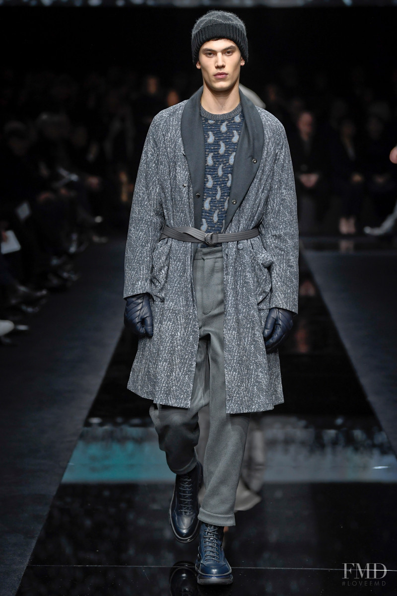 Finn Hayton featured in  the Giorgio Armani fashion show for Autumn/Winter 2020