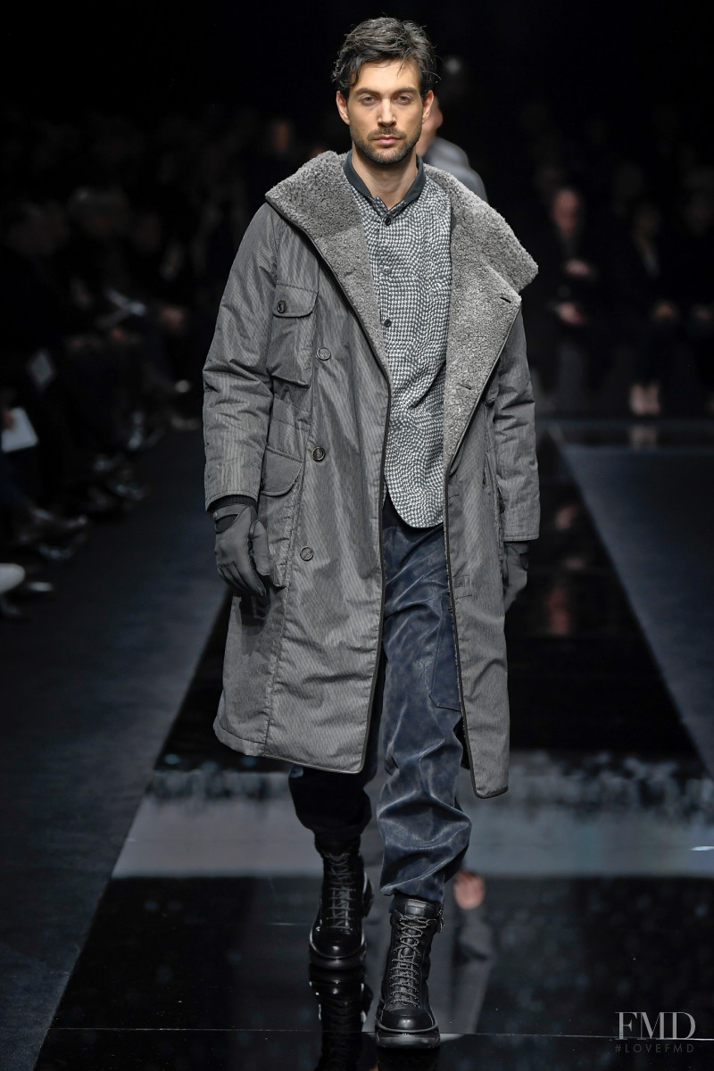 Simone Curto featured in  the Giorgio Armani fashion show for Autumn/Winter 2020