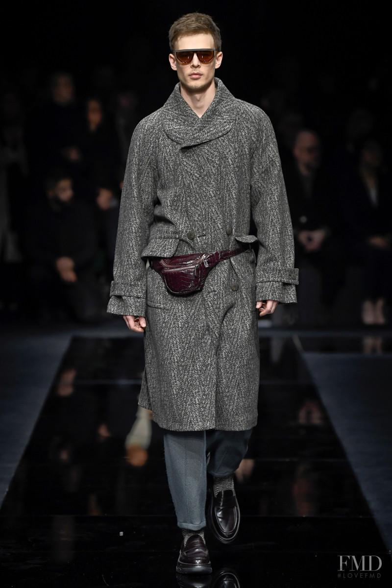 Andre Bona featured in  the Giorgio Armani fashion show for Autumn/Winter 2020