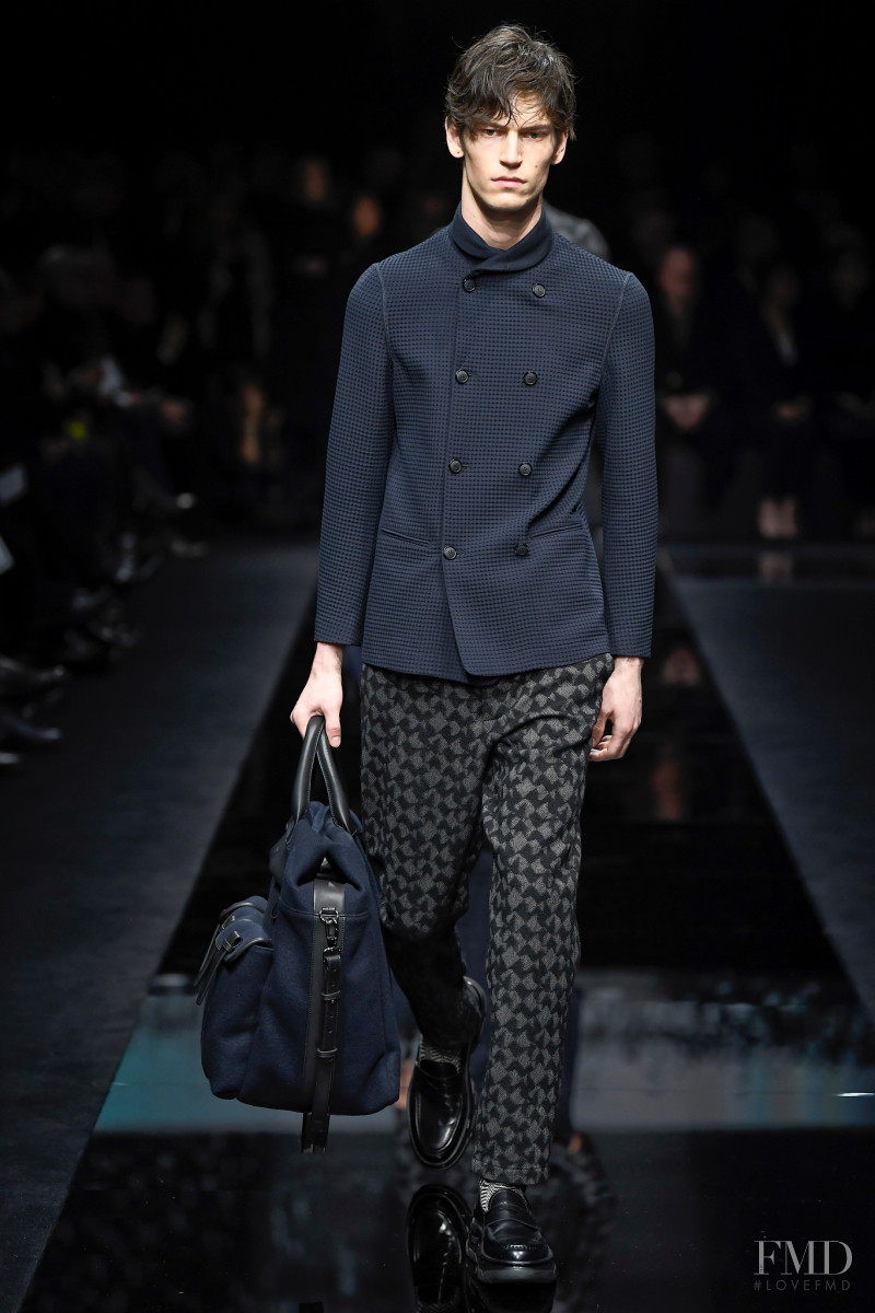 Justin Eric Martin featured in  the Giorgio Armani fashion show for Autumn/Winter 2020