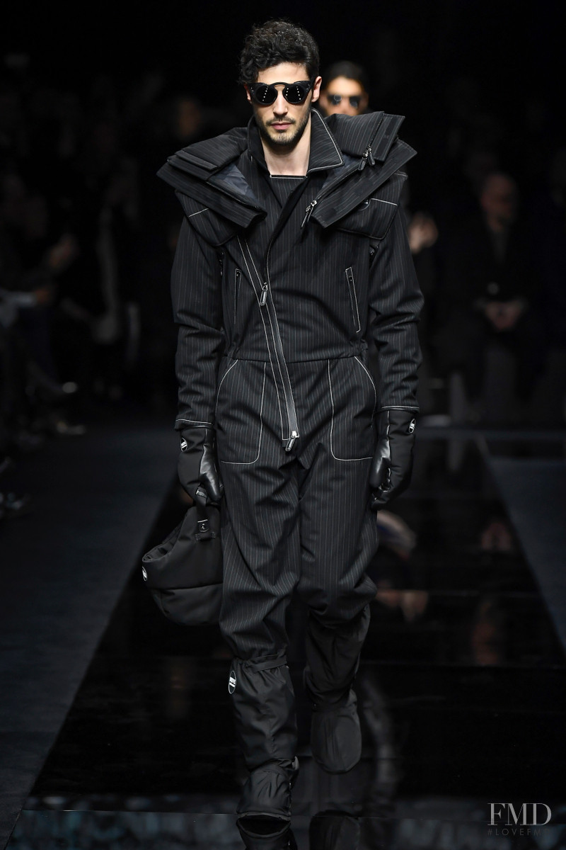 Alessio Petrazzuoli featured in  the Giorgio Armani fashion show for Autumn/Winter 2020