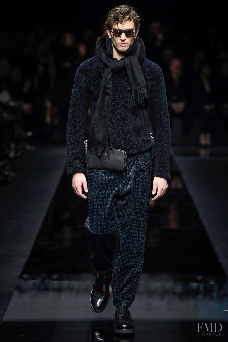 Max Lang featured in  the Giorgio Armani fashion show for Autumn/Winter 2020