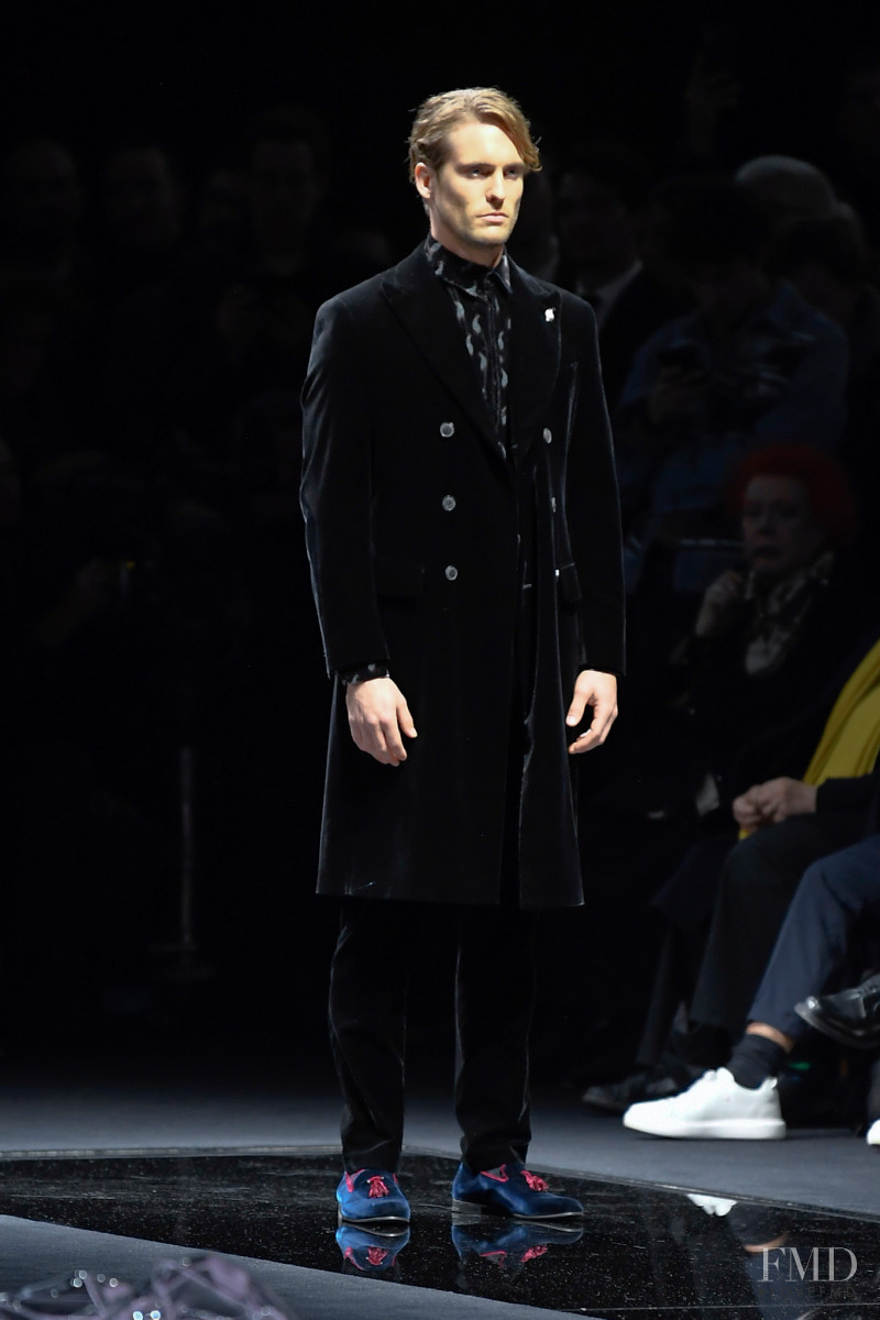 Maxime Daunay featured in  the Giorgio Armani fashion show for Autumn/Winter 2020