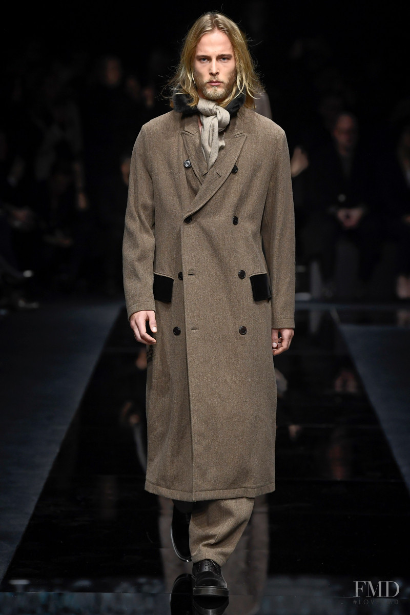 Luke Maehlmann featured in  the Giorgio Armani fashion show for Autumn/Winter 2020