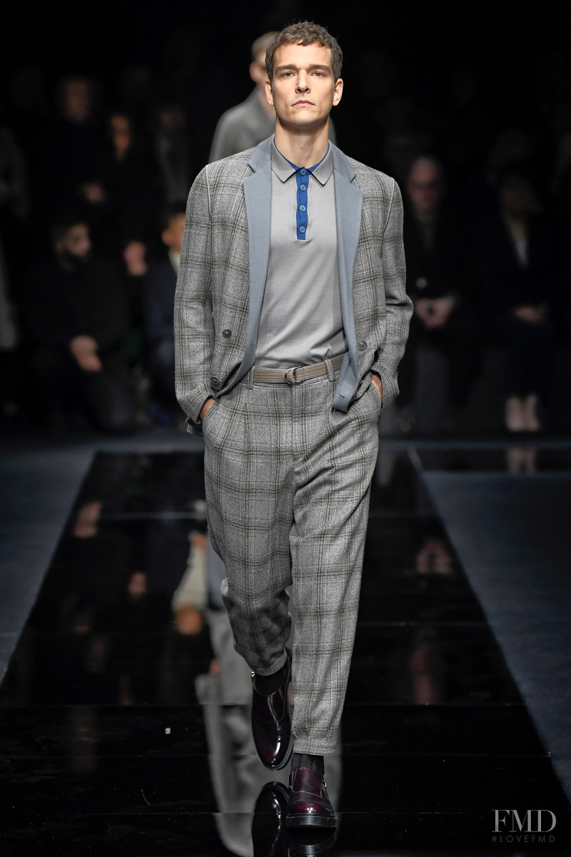 Alexandre Cunha featured in  the Giorgio Armani fashion show for Autumn/Winter 2020