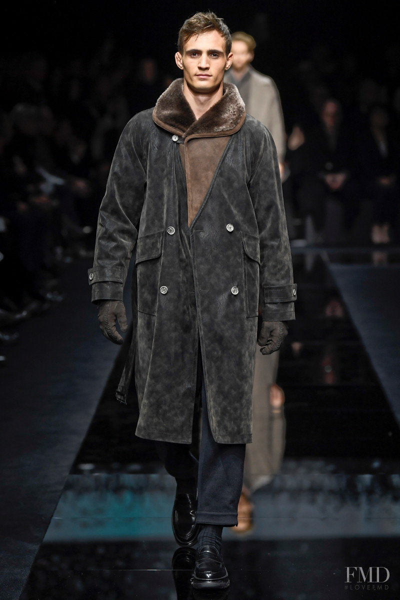 Julian Schneyder featured in  the Giorgio Armani fashion show for Autumn/Winter 2020