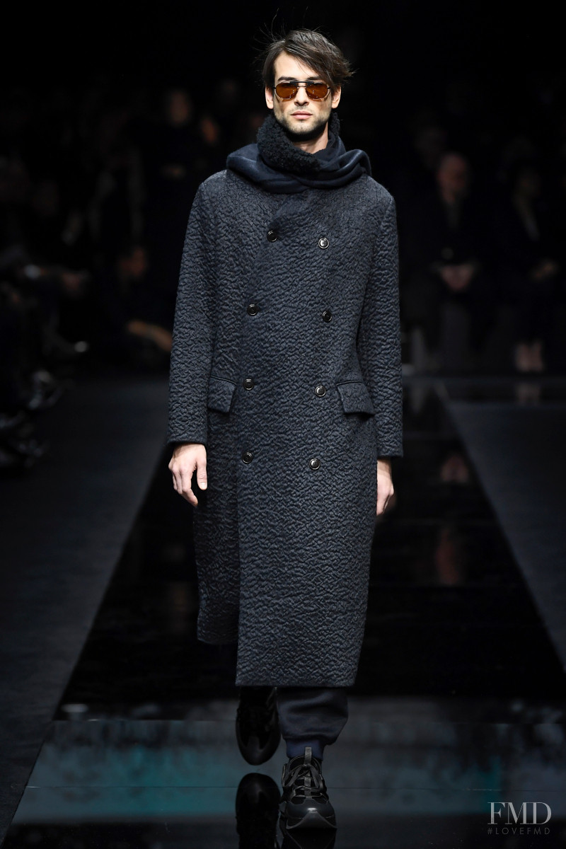 Mattia Barina featured in  the Giorgio Armani fashion show for Autumn/Winter 2020