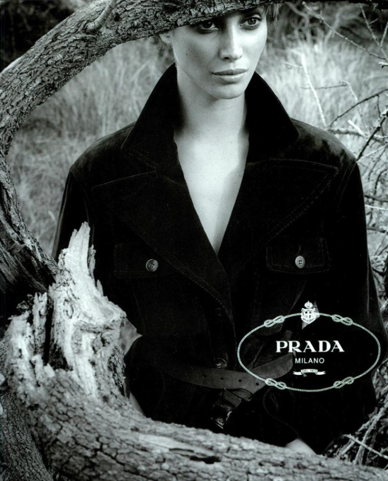 Christy Turlington featured in  the Prada advertisement for Autumn/Winter 1993