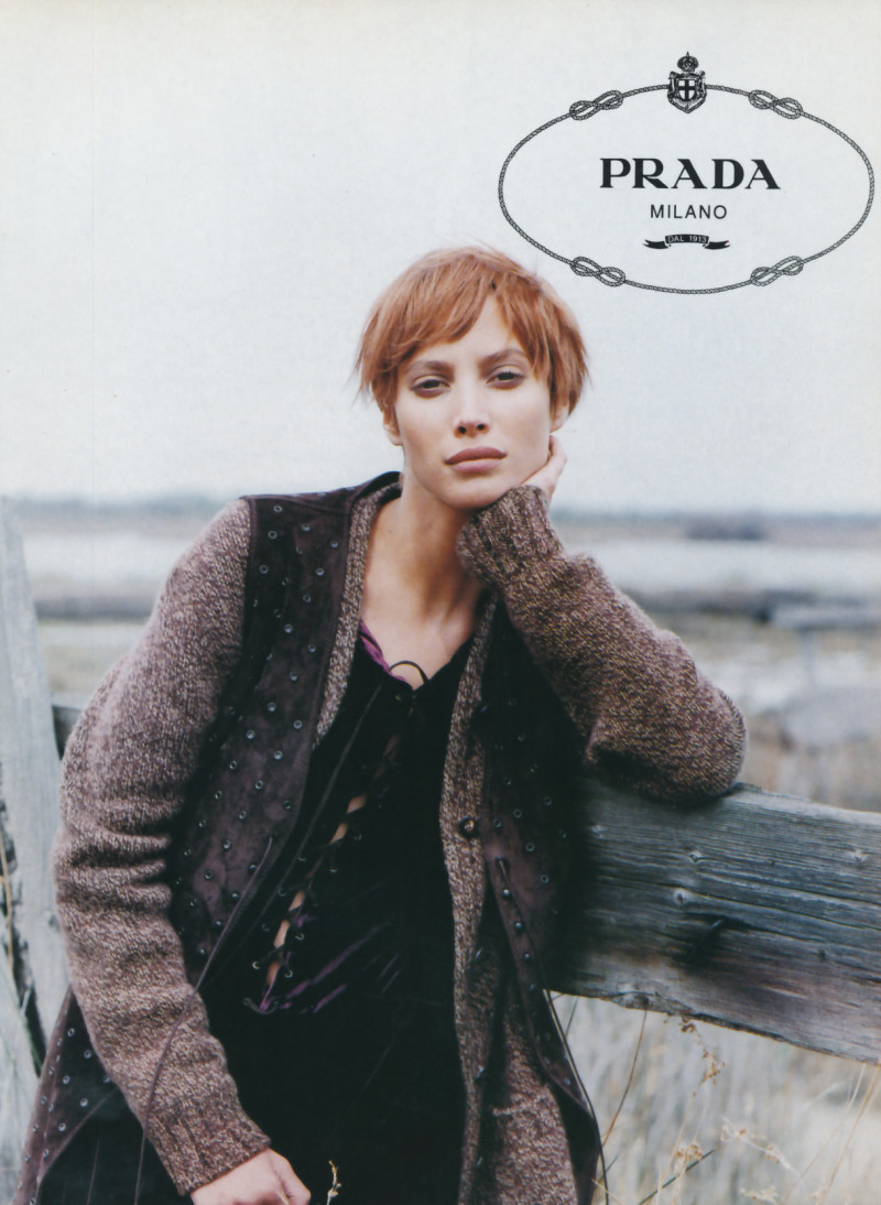 Christy Turlington featured in  the Prada advertisement for Autumn/Winter 1993