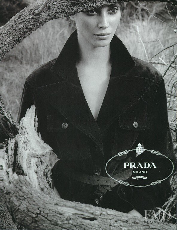 Christy Turlington featured in  the Prada advertisement for Autumn/Winter 1993