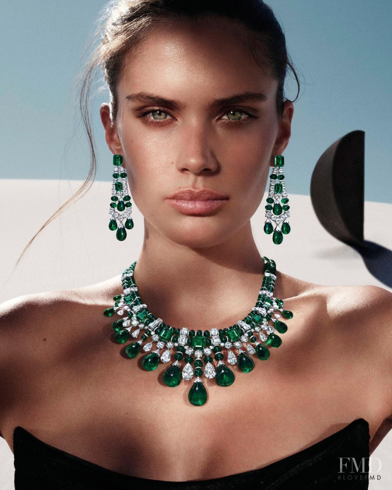 Sara Sampaio featured in  the Graff Diamonds advertisement for Spring/Summer 2021