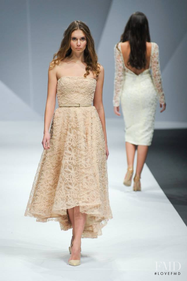 Ivana Stanojevic featured in  the Mirjana Vujcic fashion show for Spring/Summer 2015