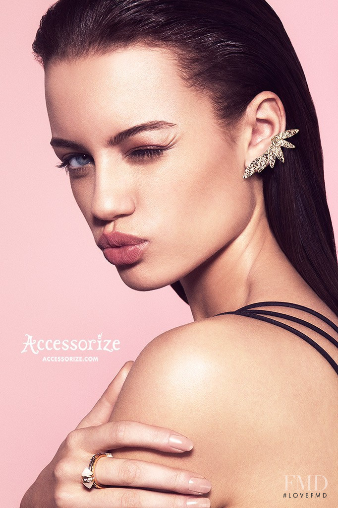 Elle Trowbridge featured in  the Accessorize advertisement for Spring/Summer 2016