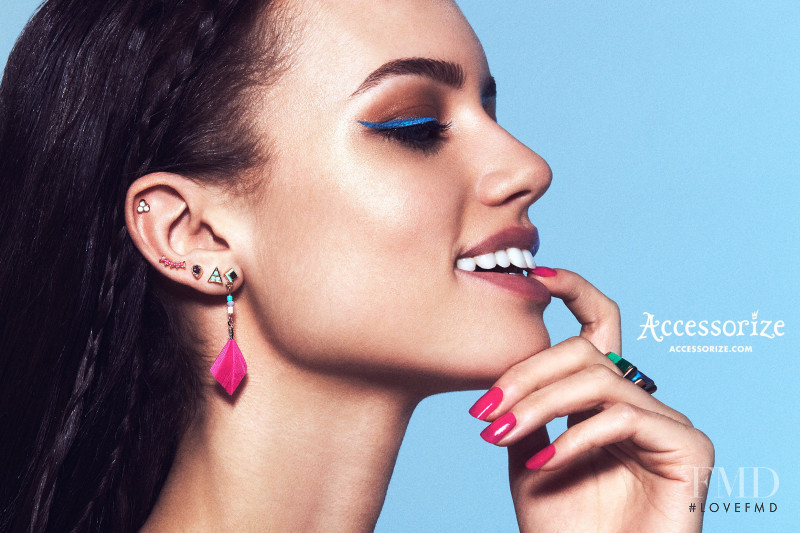 Elle Trowbridge featured in  the Accessorize advertisement for Spring/Summer 2016