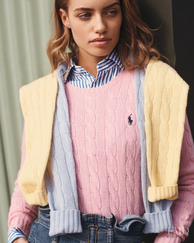 Elle Trowbridge featured in  the Farfetch x Ralph Lauren lookbook for Winter 2020