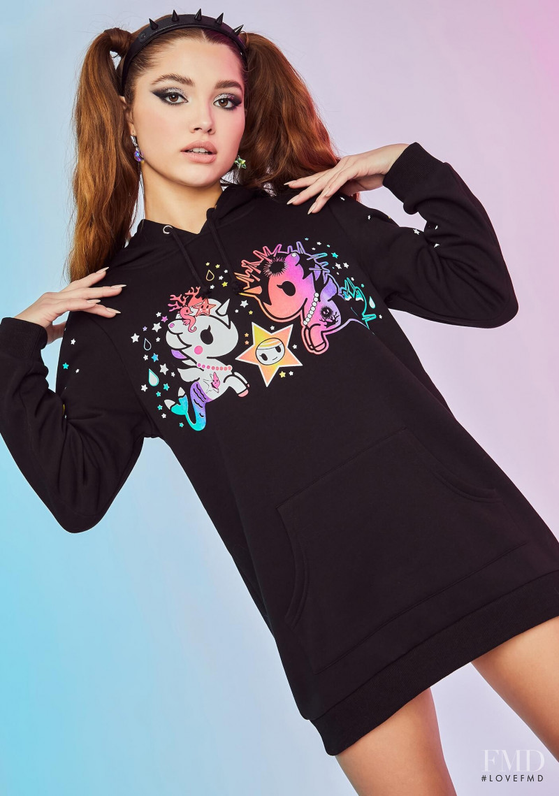 Madisyn Menchaca featured in  the Dolls Kill x TokiDoki catalogue for Autumn/Winter 2020