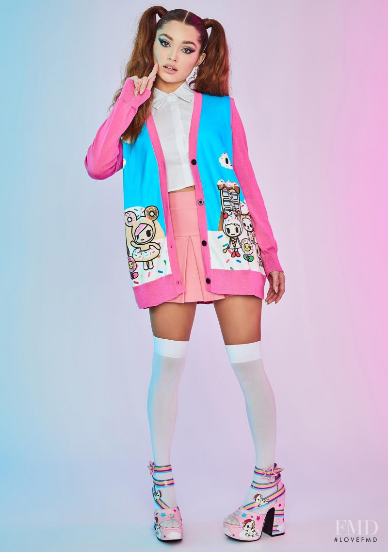 Madisyn Menchaca featured in  the Dolls Kill x TokiDoki catalogue for Autumn/Winter 2020