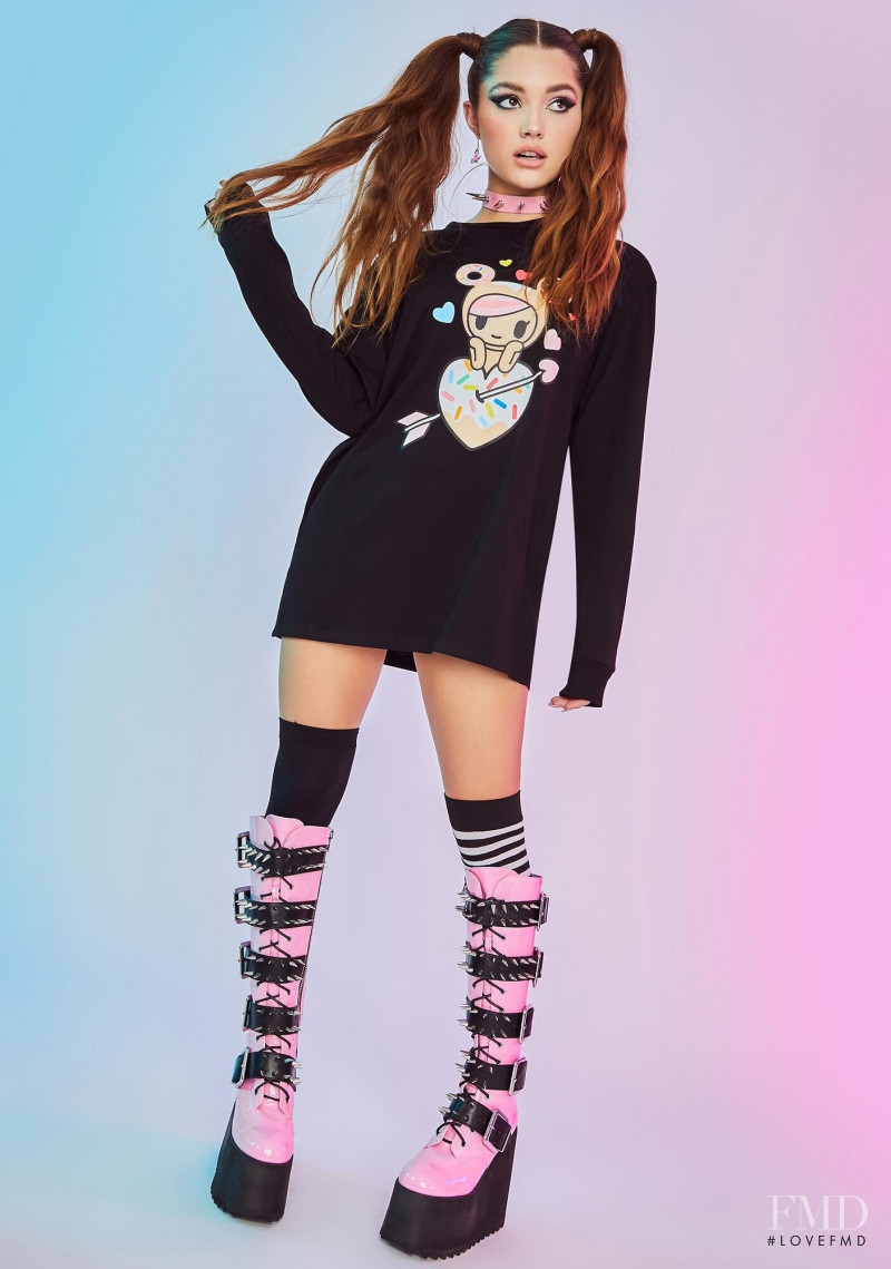 Madisyn Menchaca featured in  the Dolls Kill x TokiDoki catalogue for Autumn/Winter 2020