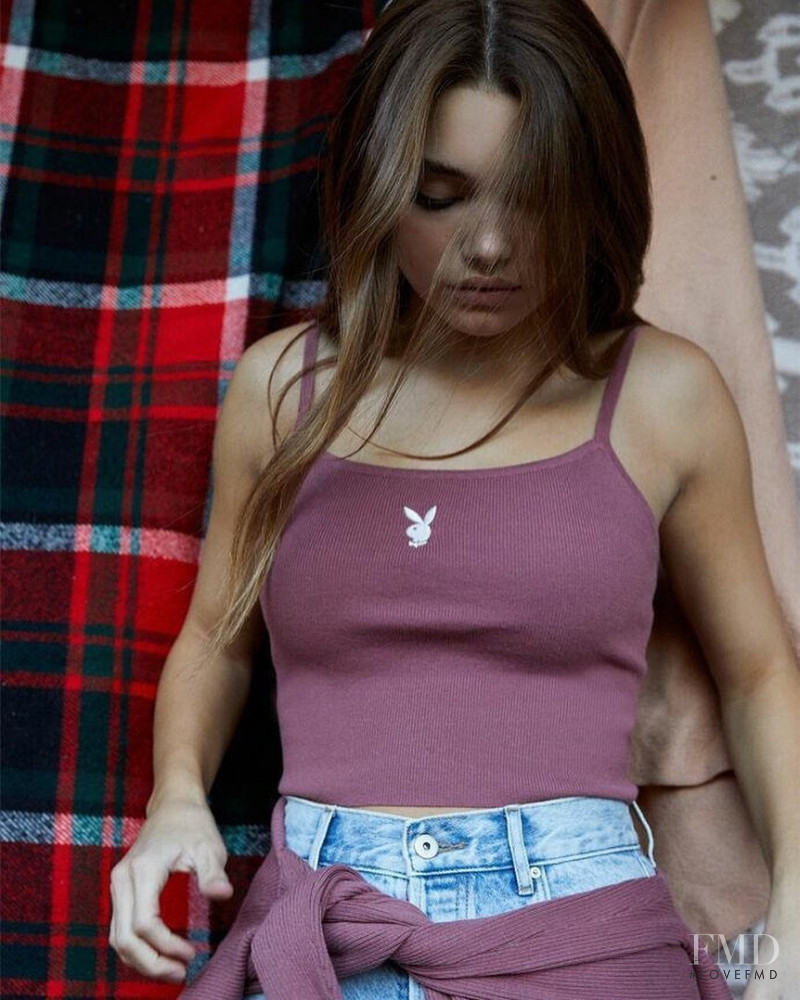 Madisyn Menchaca featured in  the Playboy Clothing lookbook for Spring/Summer 2021
