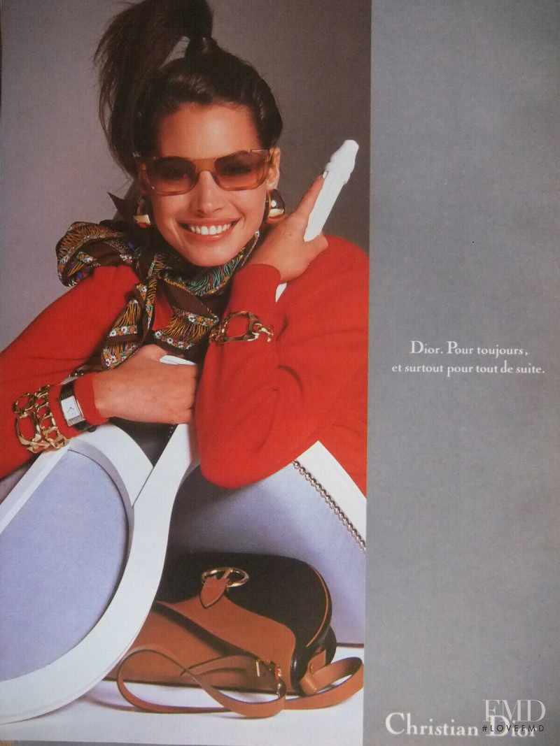 Christy Turlington featured in  the Christian Dior advertisement for Spring/Summer 1986