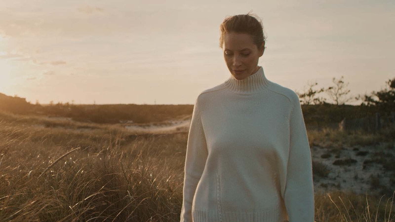 Christy Turlington featured in  the Loro Piana Wellness advertisement for Autumn/Winter 2020