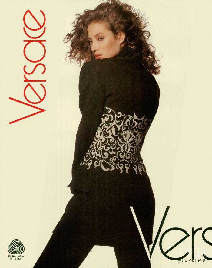 Christy Turlington featured in  the Versace advertisement for Autumn/Winter 1988