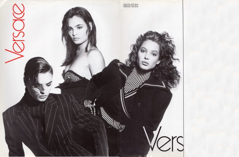 Christy Turlington featured in  the Versace advertisement for Autumn/Winter 1988