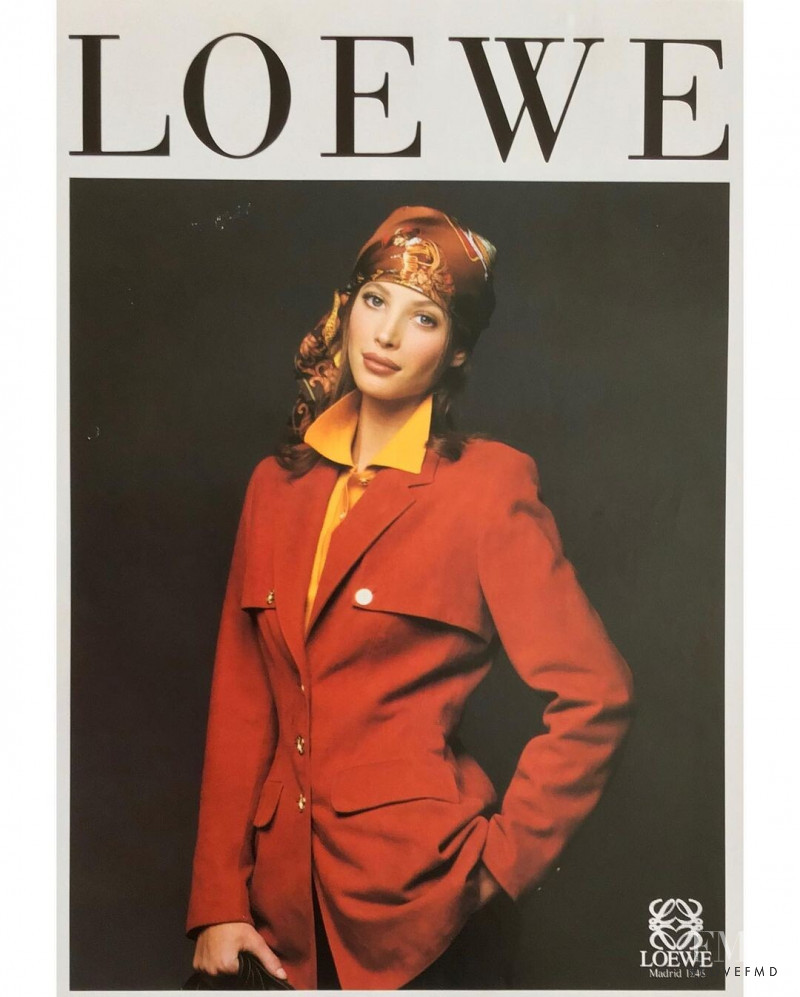 Christy Turlington featured in  the Loewe advertisement for Autumn/Winter 1990