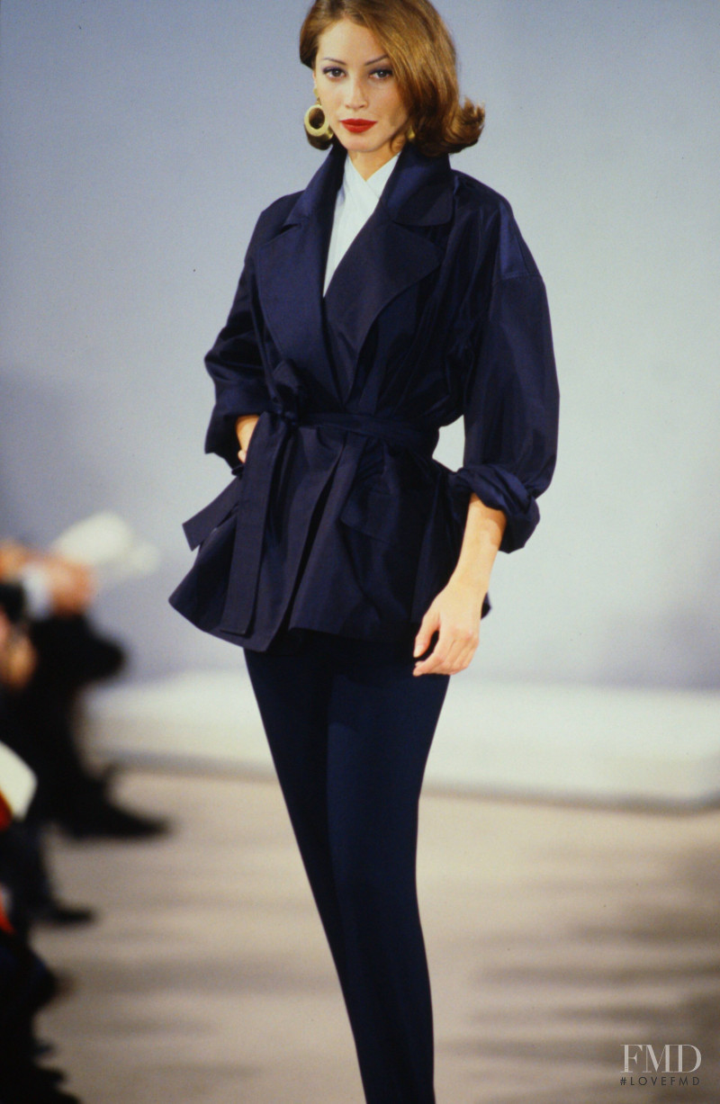 Christy Turlington featured in  the Donna Karan New York fashion show for Spring/Summer 1992