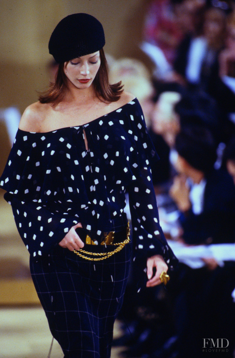 Christy Turlington featured in  the Donna Karan New York fashion show for Spring/Summer 1993