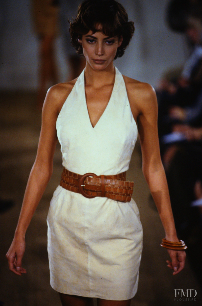 Christy Turlington featured in  the Ralph Lauren fashion show for Spring/Summer 1991