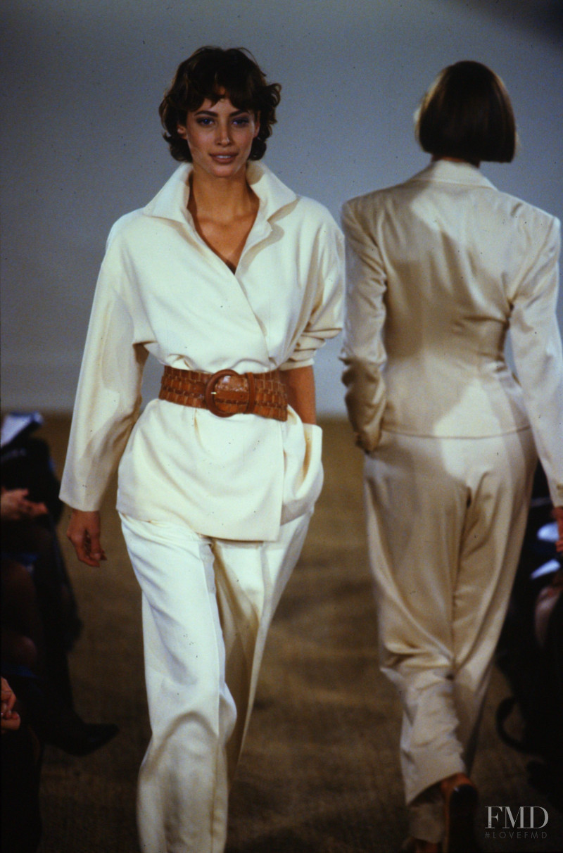 Christy Turlington featured in  the Ralph Lauren fashion show for Spring/Summer 1991