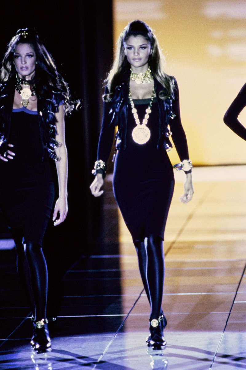 Helena Christensen featured in  the Versace fashion show for Autumn/Winter 1992