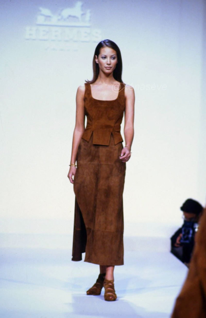 Christy Turlington featured in  the Hermès fashion show for Spring/Summer 1993