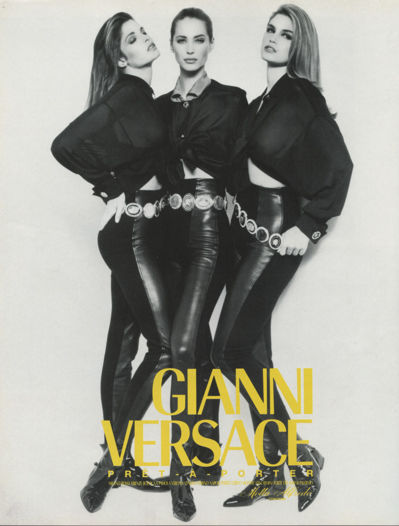 Christy Turlington featured in  the Versace advertisement for Autumn/Winter 1991