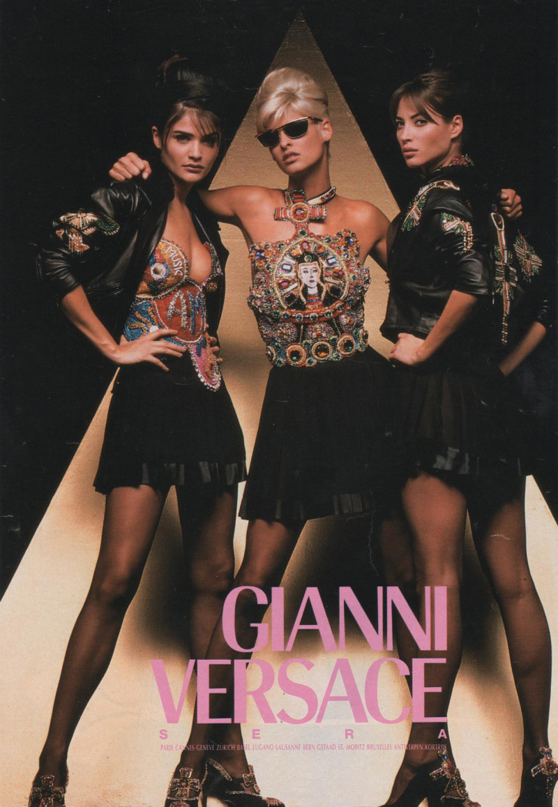 Christy Turlington featured in  the Versace advertisement for Autumn/Winter 1991