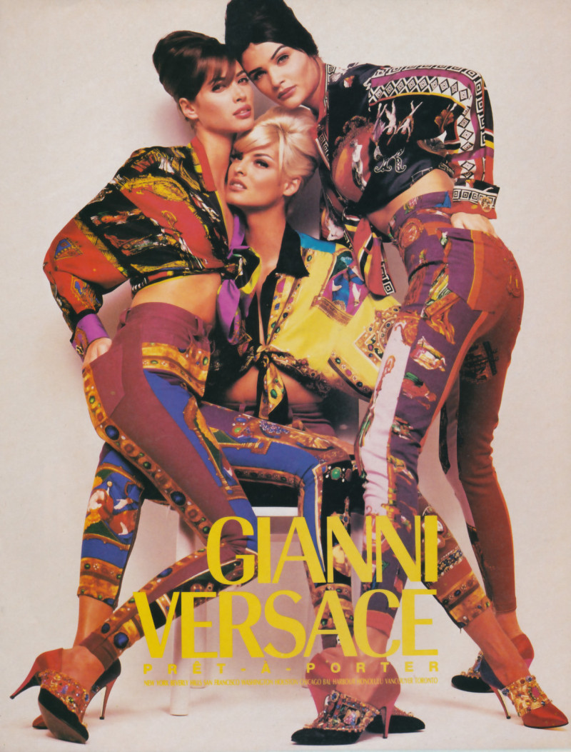 Christy Turlington featured in  the Versace advertisement for Autumn/Winter 1991