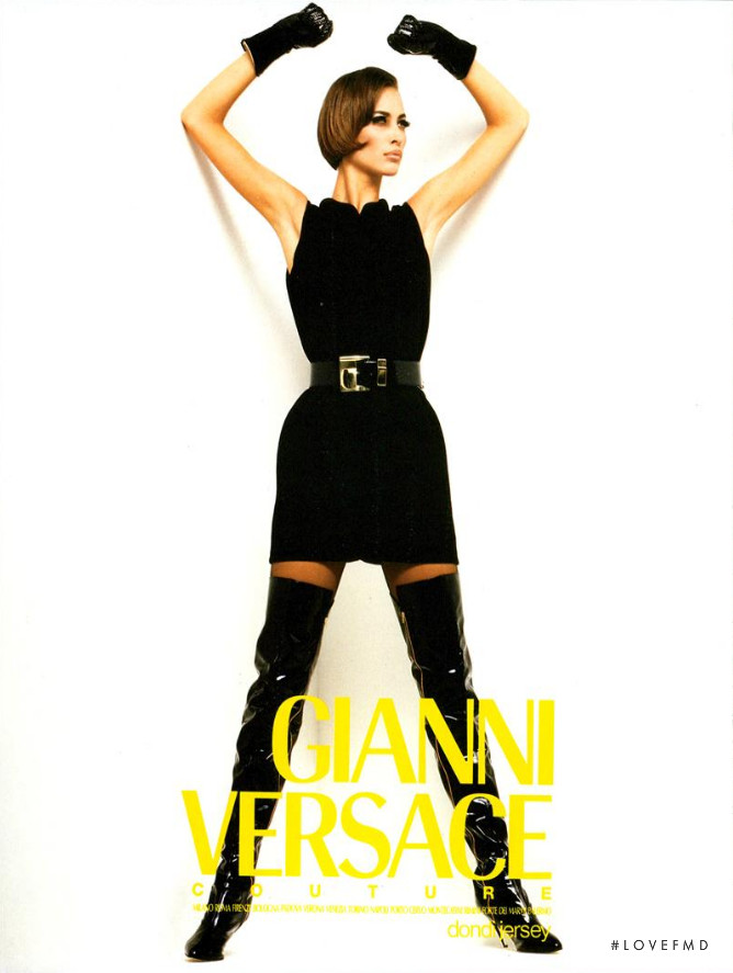 Christy Turlington featured in  the Versace advertisement for Autumn/Winter 1991
