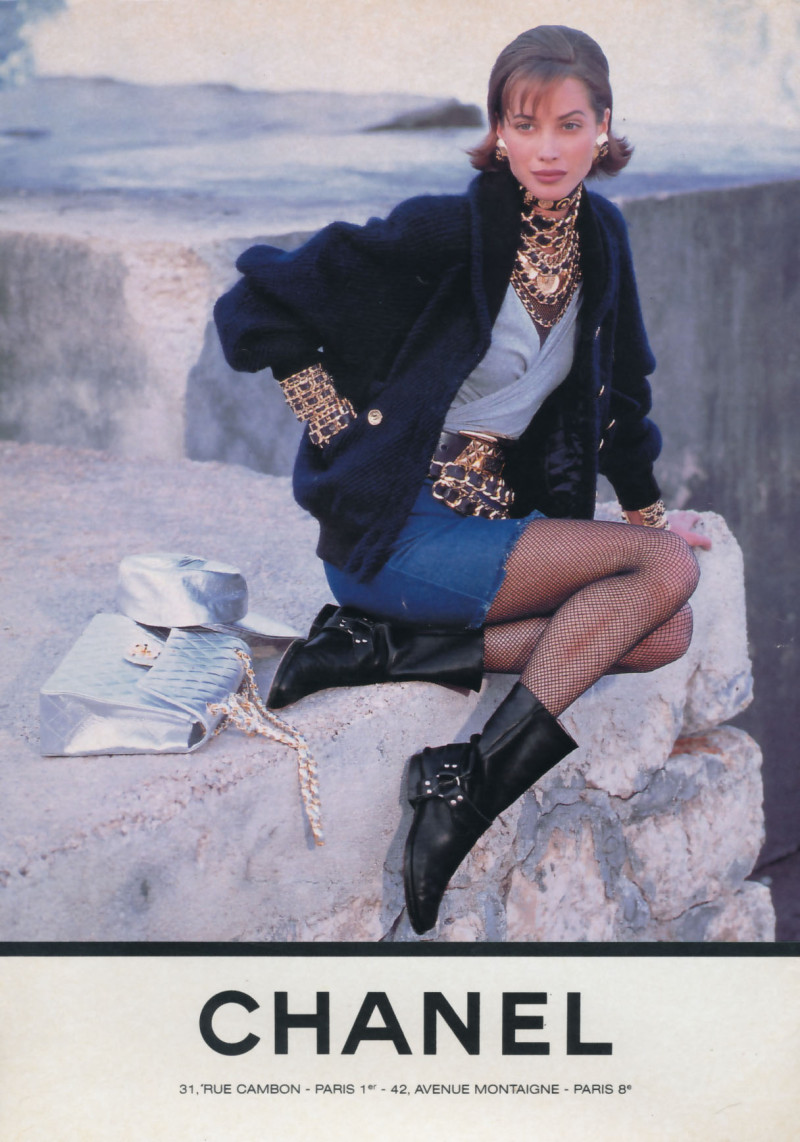 Christy Turlington featured in  the Chanel advertisement for Autumn/Winter 1991