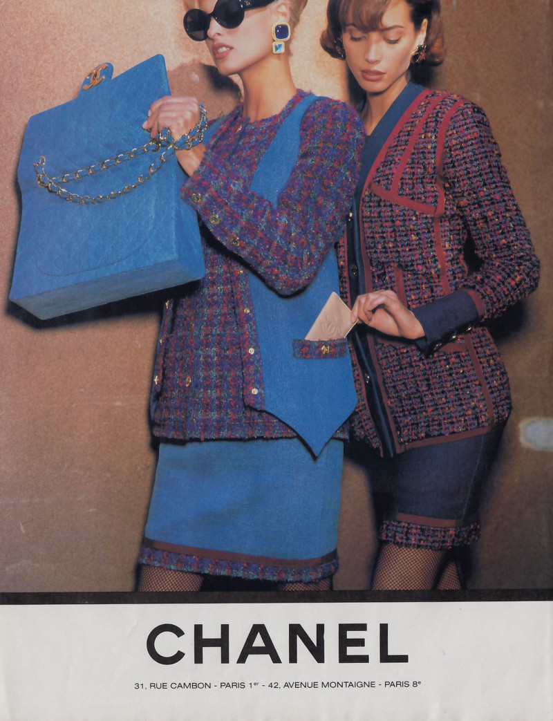 Christy Turlington featured in  the Chanel advertisement for Autumn/Winter 1991