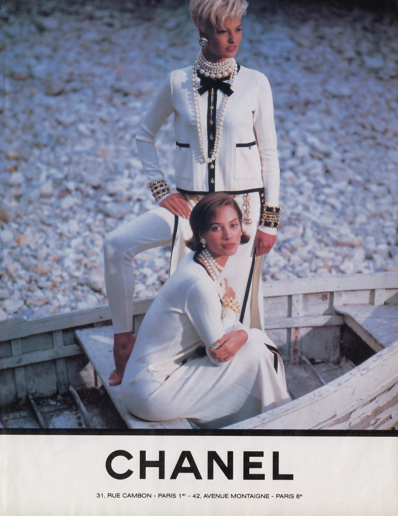 Christy Turlington featured in  the Chanel advertisement for Autumn/Winter 1991