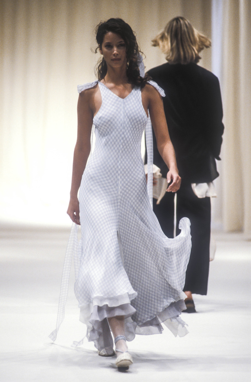 Christy Turlington featured in  the Alberta Ferretti fashion show for Spring/Summer 1994