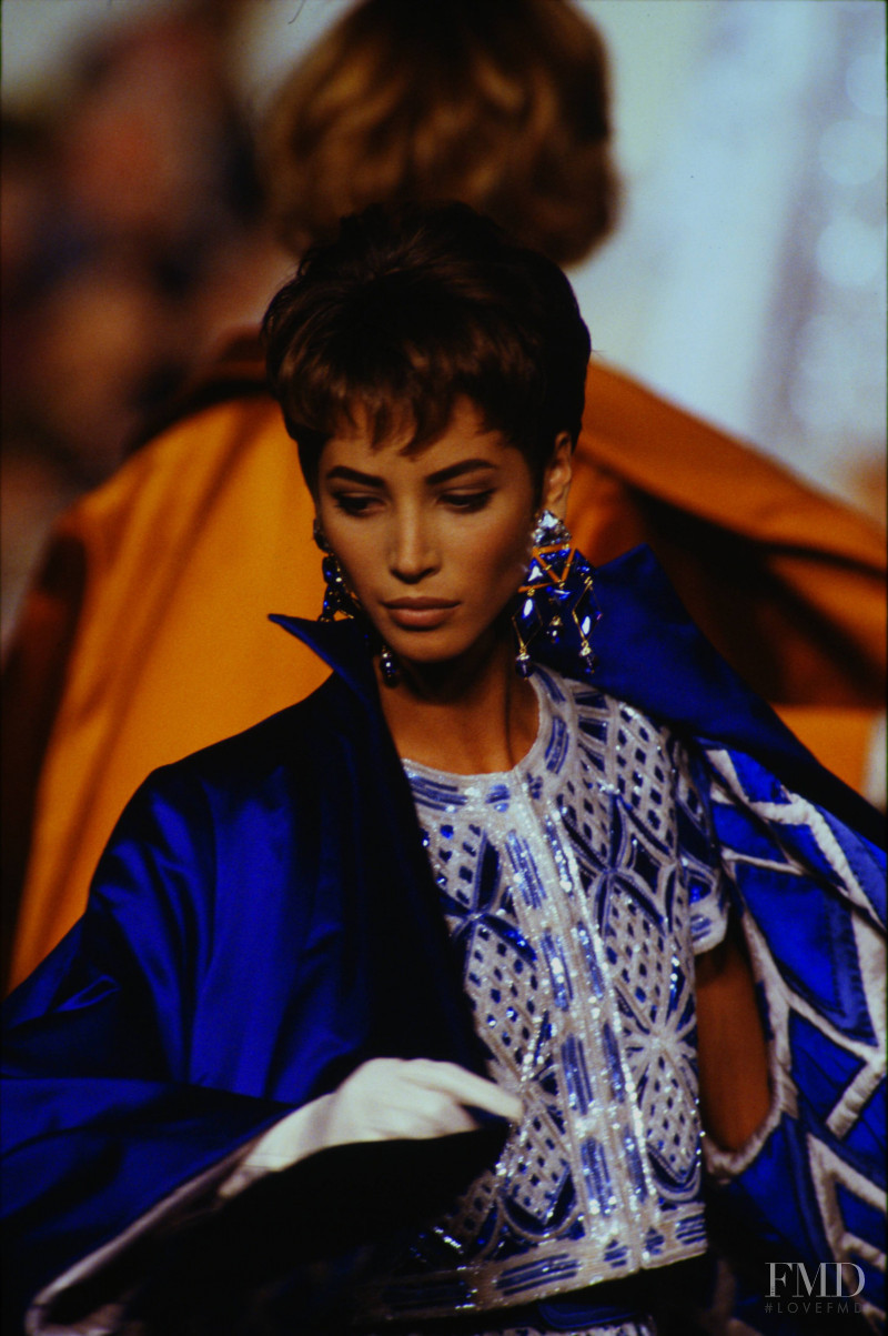 Christy Turlington featured in  the Valentino Couture fashion show for Autumn/Winter 1990