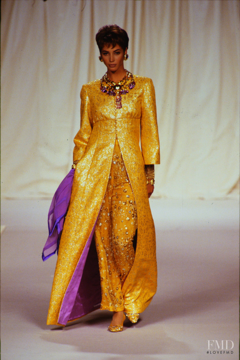 Christy Turlington featured in  the Valentino Couture fashion show for Autumn/Winter 1990