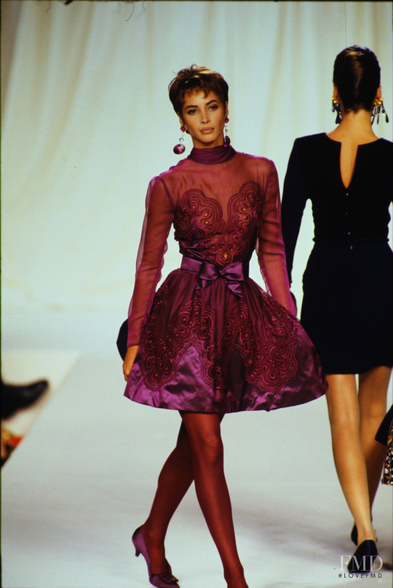 Christy Turlington featured in  the Valentino Couture fashion show for Autumn/Winter 1990