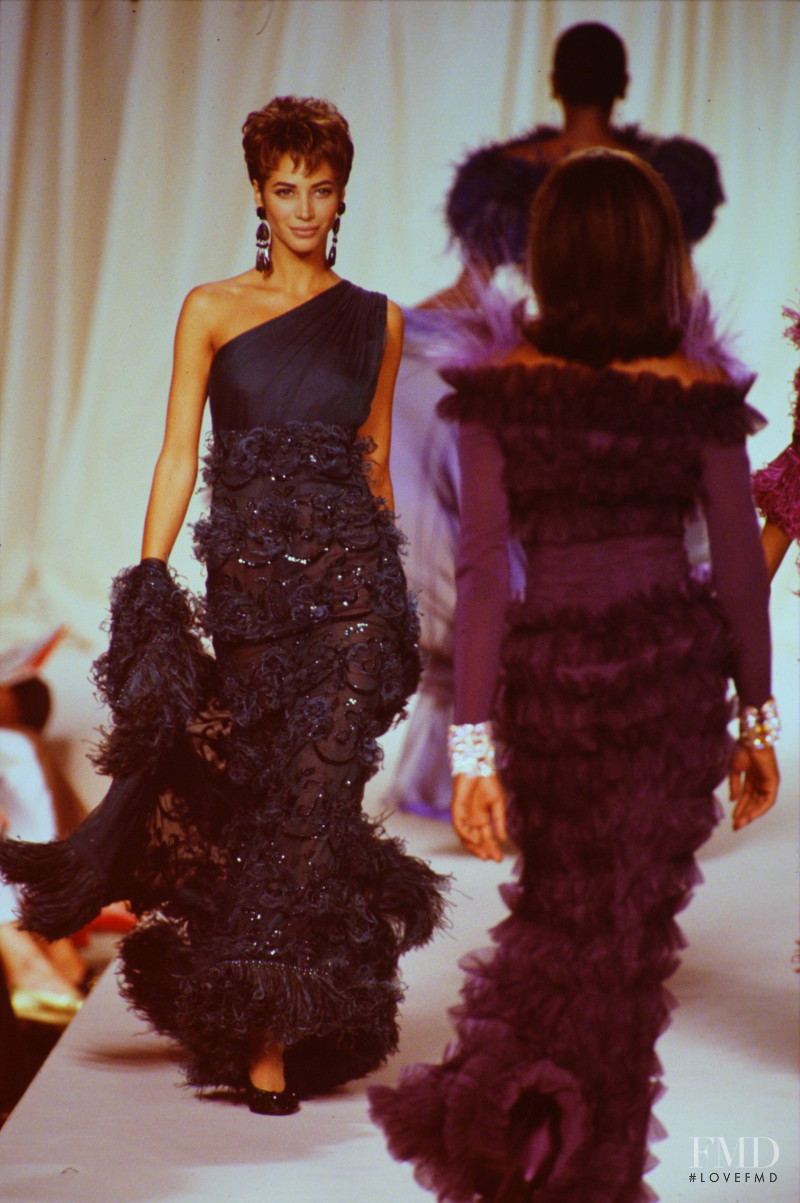 Christy Turlington featured in  the Valentino Couture fashion show for Autumn/Winter 1990